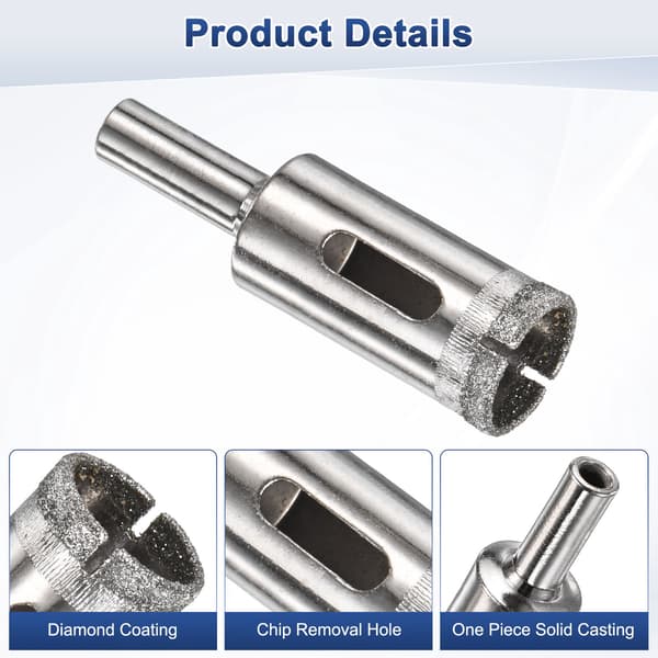 5-delt diamanthulsavbor 3-18 mm glasbor til keramik/marmor/granit