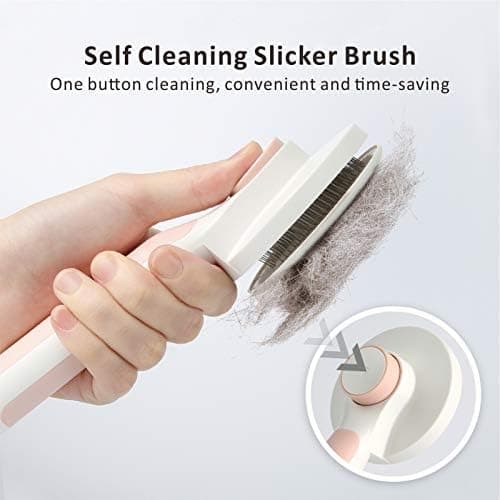 Selvrensende Slicker Brush til hunde og katte fjerner underulden