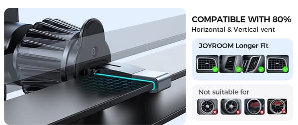 Joyroom Magnetisk Bilholder Universal Stærk Luftventilmontering til iPhone Samsung LG Google Pixel