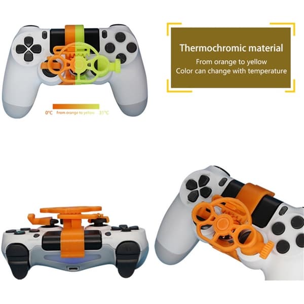 Mini styring 3D-printhjul til PS4-controller racerspil hjælpecontroller spil joystick simulator gamepad