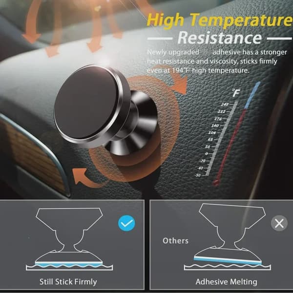 Magnetisk Bilholder Universal Stativ til iPhone Xiaomi Huawei Samsung Dashboardmontering