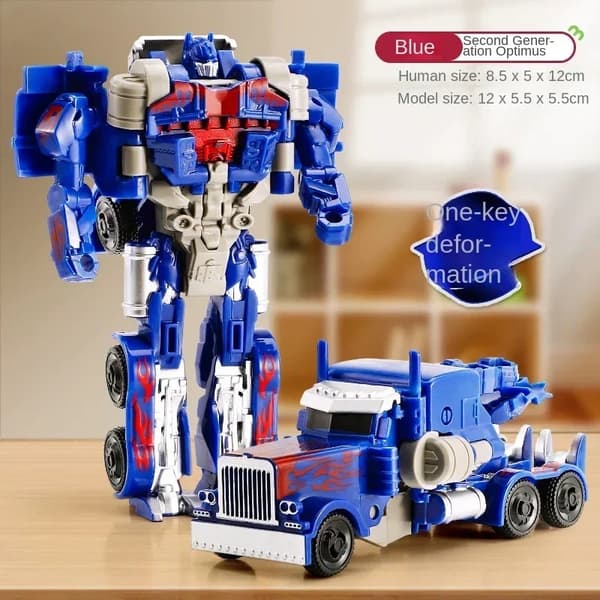 Et-trins deformation bilrobotlegetøj - transformerende actionfigur til børn, puslespilsmodel