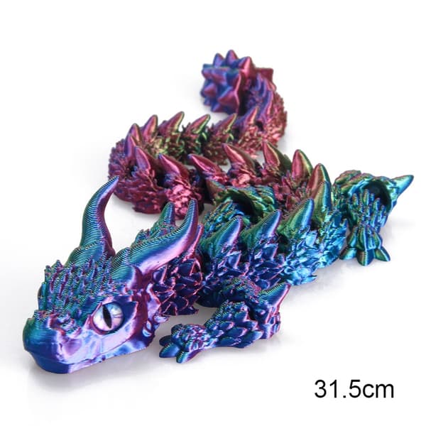 3D-tryckt Magic Dragon Toy – Ledad rörlig ledfidget – Gåva för skrivbordsdekorationer