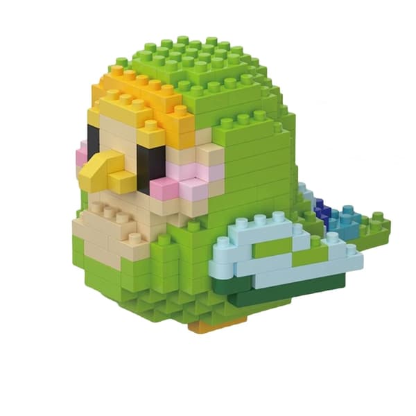 Färgglada Parrot Micro Mini byggklossar - 3D-modellklossar för barns nöje och presenter