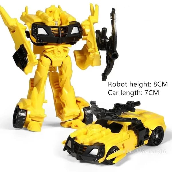 2-i-1 Mini Transformation Robot billegetøj til børn - Action Figur gave & deformeret model