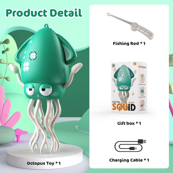 Interactive Magic Dancing Octopus Toy with Lights & Music for Kids - Crawling Squid Gift