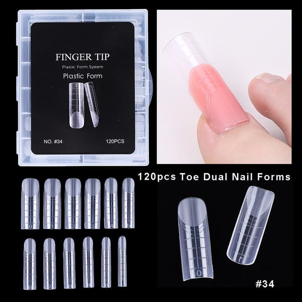 120/150 st Dual System Nagelforms Set för Akrylförlängning