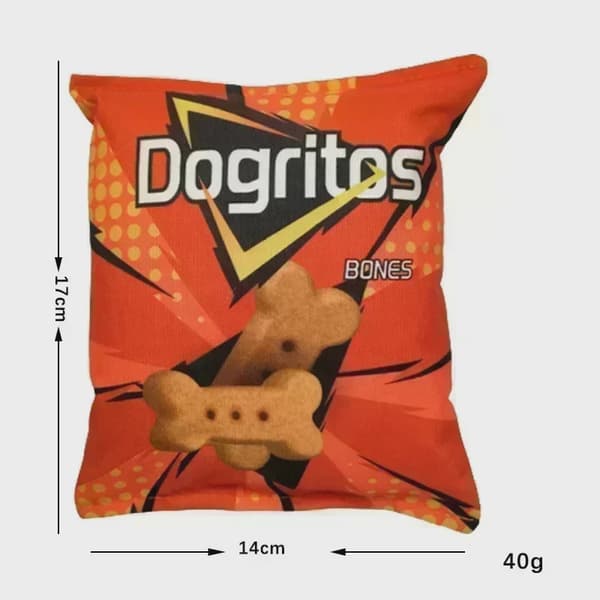 Sjove hundelegetøj med kartoffelchipspose, plys, pibefoder til små, mellemstore hunde, interaktivt pibefoder til hvalpe, tyggelegetøj