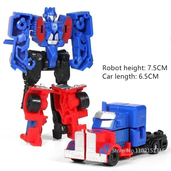 2-i-1 Mini Transformation Robot Billeksak för barn - Action Figur Present & Deformerad modell