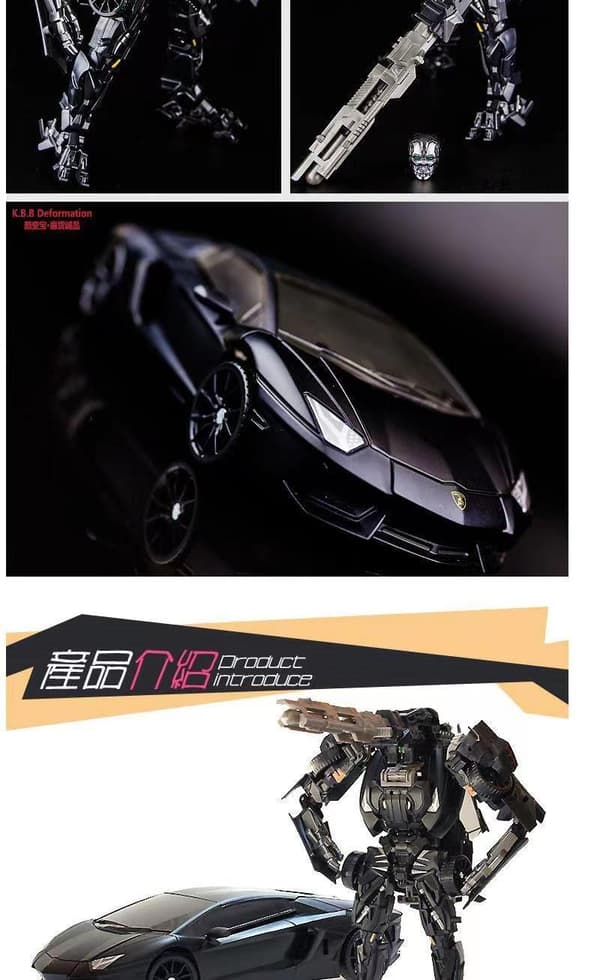 Transforming Dark Lockdown Robot Car Legetøj - Filmversion, Deforme Figurer, Børnefødselsdagsgave