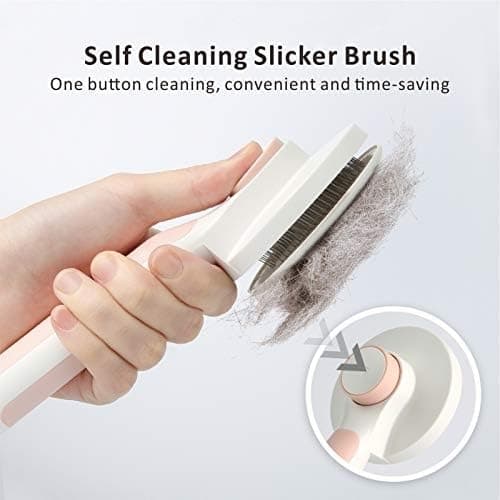 Selvrensende Slicker Brush til hunde og katte fjerner underulden