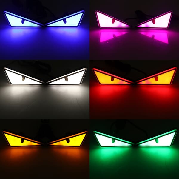 Fin Universal Motorcykel LED Devil Eyes Dynamisk Forlygte Mini Projektor Linse Lampe Motorcykel Tilbehør