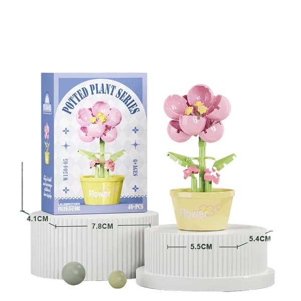 Mini DIY Blombukett Byggklossar Set för barn och vuxna - Creative Construction Gift