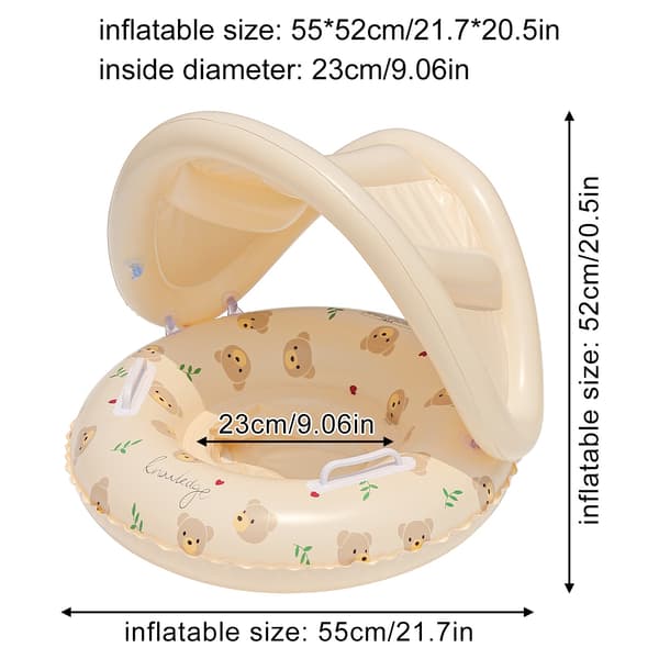 1 PC Bear & Rabbit Canopy Arm Float - fortykket oppustelig poolflyder til sommer-, strand- og poolfester