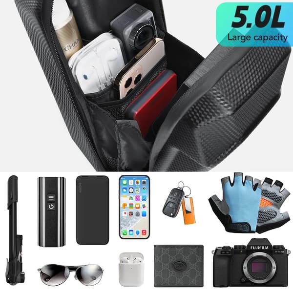 NEWBOLER El-Scooter Fronttaske 5L EVA Vandafvisende Quick Release Universal til Xiaomi