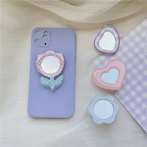 Tulip Flower Foldbar Telefonholder Stativ til iPhone Fingerringstik