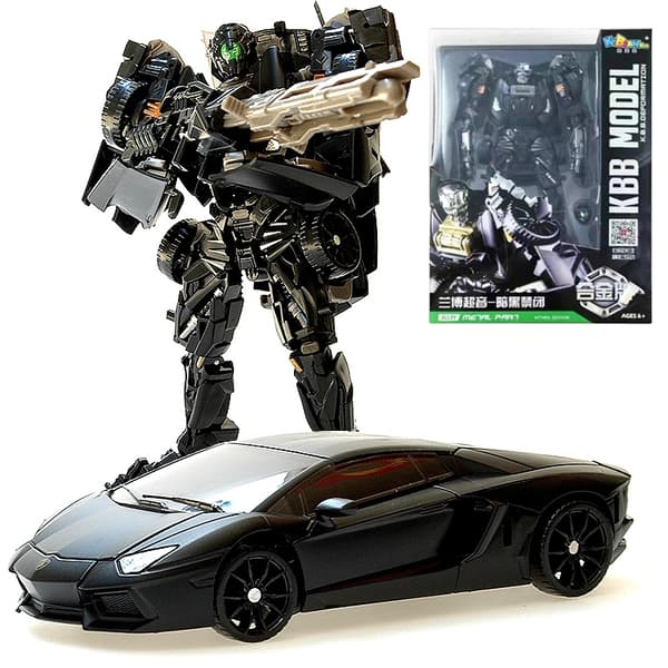 Transforming Dark Lockdown Robot Car Legetøj - Filmversion, Deforme Figurer, Børnefødselsdagsgave