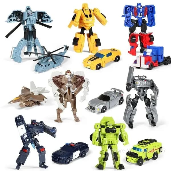 2-i-1 Mini Transformation Robot billegetøj til børn - Action Figur gave & deformeret model