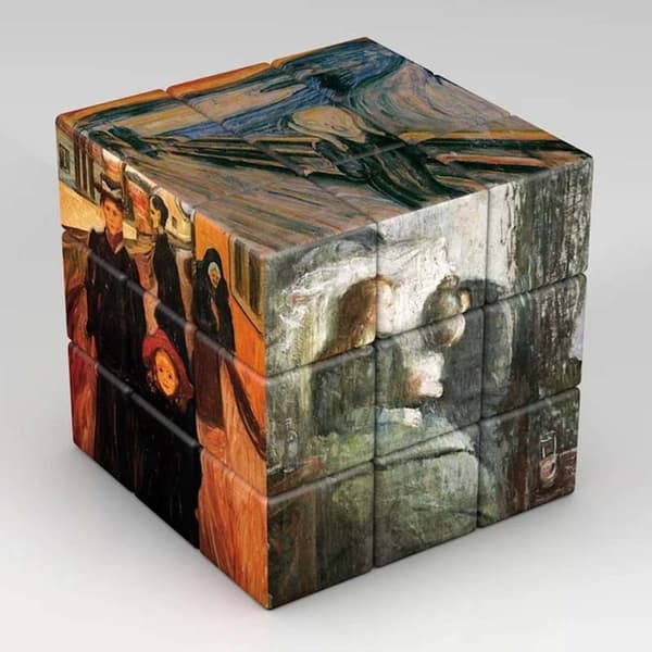 3x3x3 Magic Cube Planeter Astronauter Berömda målningar Kändiskonst Magic Cube Barnpussel Magic Cube Leksaker Gåvor