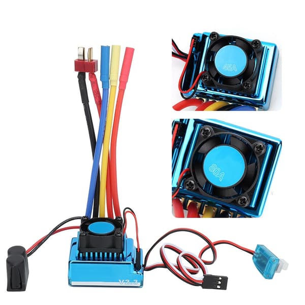 Harjaton ESC V2.3 sähköinen nopeudensäädin RC-autolisävarusteille