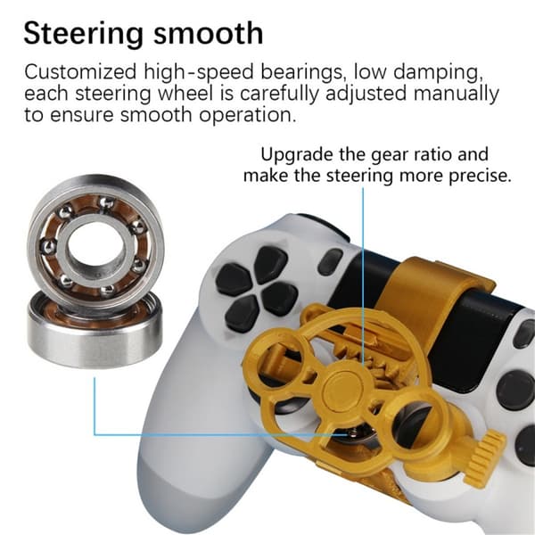 Mini styring 3D-printhjul til PS4-controller racerspil hjælpecontroller spil joystick simulator gamepad