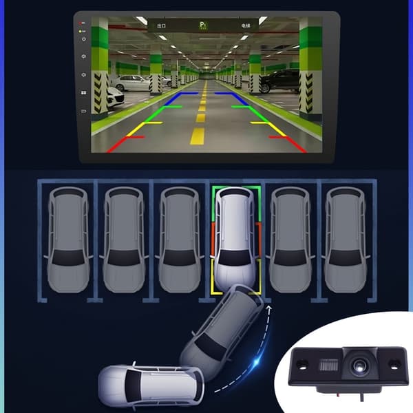 Specialskyltbelysning backkamera med tydlig sikt, design, passar för VW/Skoda, fordonssäkerhetskamera