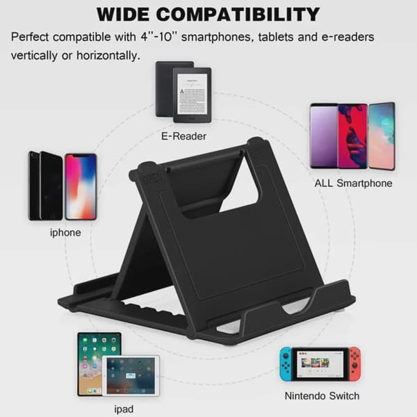 Justerbart bordstelefonställ för iPad, iPhone, Samsung, Xiaomi, Huawei – Universal Hopfällbart