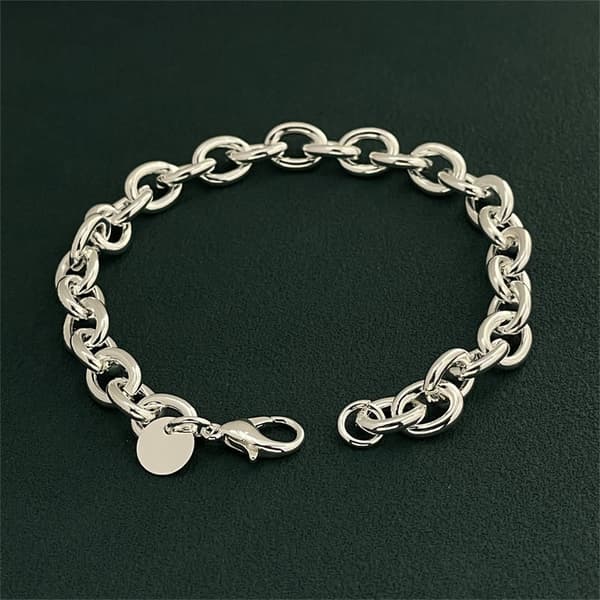 925 Sterling Silver Armband Spänne Basic Chain Charm Utsökt Dammode Bröllopsfest Presentsmycken
