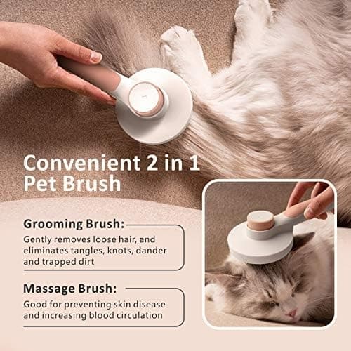Selvrensende Slicker Brush til hunde og katte fjerner underulden