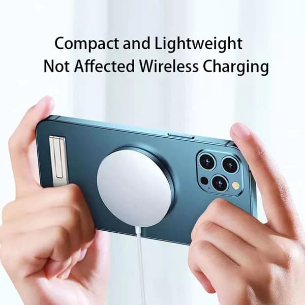 Ultratunt metallfällbart telefonstativ Mini osynlig bärbar hållare för iPhone Samsung