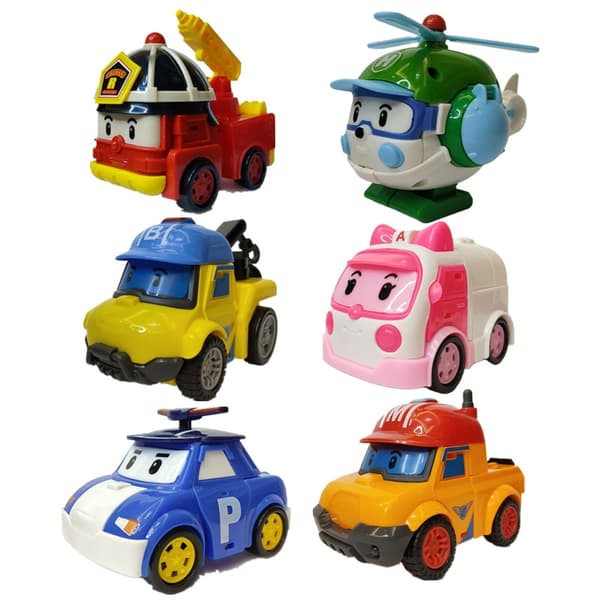 Korea Polis Robocar Amber Roy Haley Action Figur - Transformerende robotlegetøj til børn