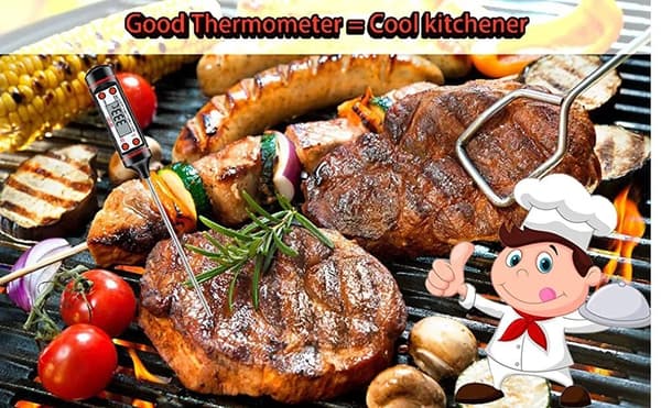 Digital Kökstermometer för Mat BBQ Vätskor Stektermometer