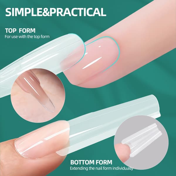 Nailpop Dual Forms Extension Neglebygger Gel Sandwich System Sæt 70/140 stk.