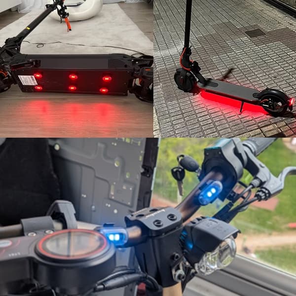 RGB LED-skootterin strobovalot langattomat pyörän vilkkuvalot sijainnin varoitustarvikkeet