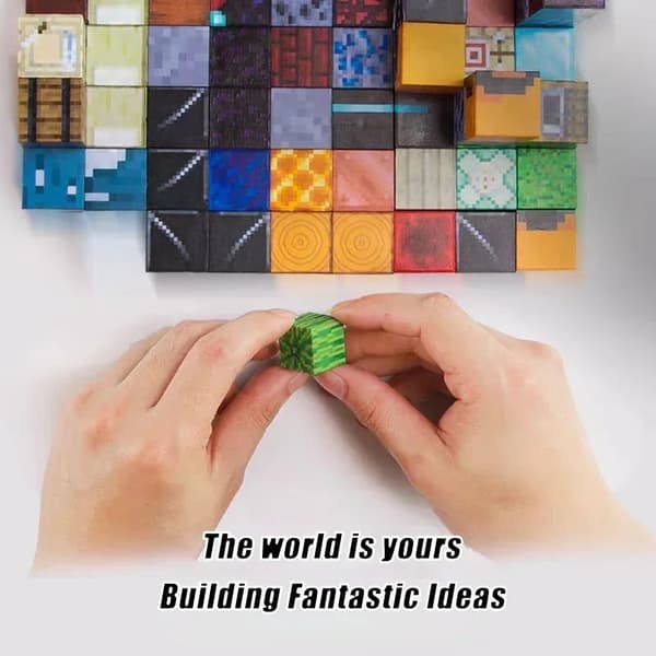 Magnetiske byggeklodser sæt til børn 3+ - Mine World Magnet Cube Stabling Construction Legetøj
