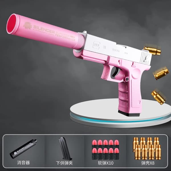 Shell Ejecting Airsoft Pistol Legetøjspistol til udendørs spil - Soft Bullet Shooting til børn