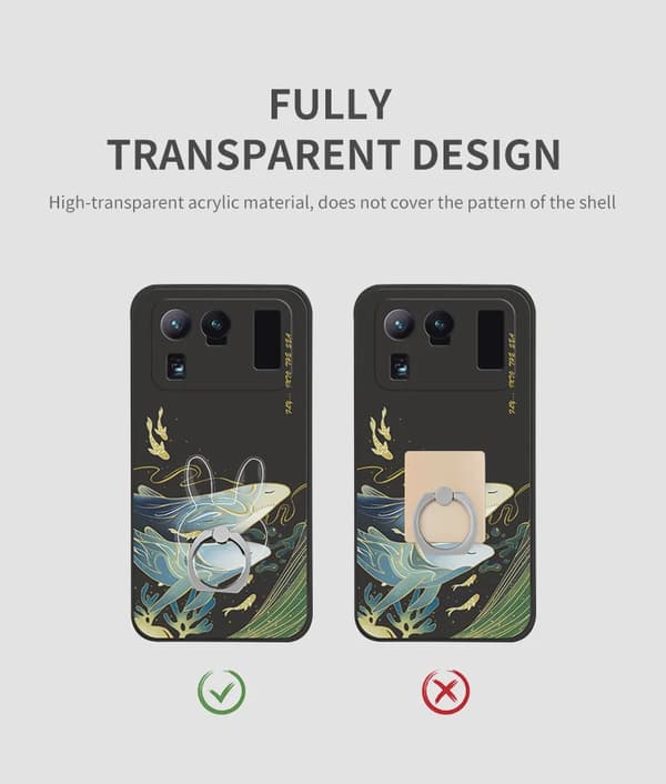 Universal Magnetisk Fingerring Telefonholder Stativ til iPhone 13 Max 8 Transparent