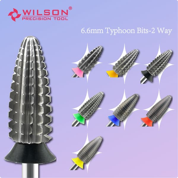 WILSON Typhoon Bits 2-vejs negleskærere til manicure, bor, tilbehør