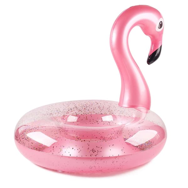 Flamingo Pool Float - Fun Beach Floaties, Uppblåsbara Poolrör Partyleksaker Sommarpool Raft Lounger för vuxna och barn