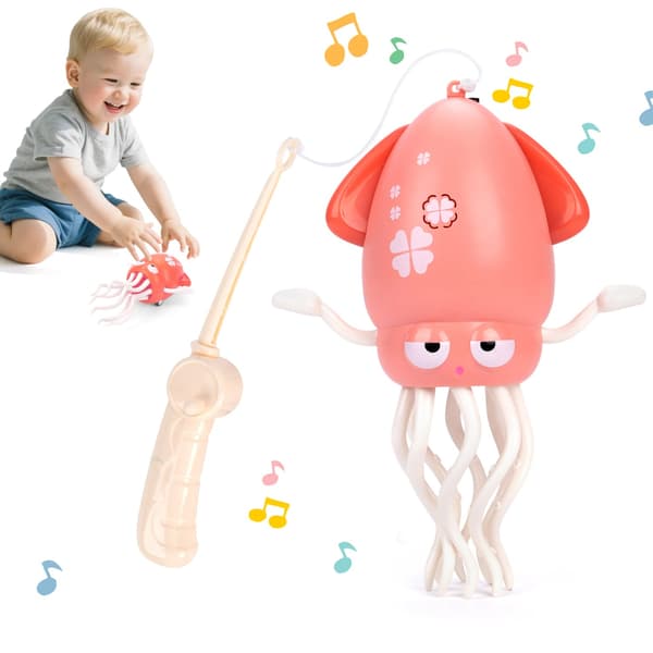 2025 Interactive Dancing Squid Toy for Toddlers - Light, Music & Tummy Time Fun Present