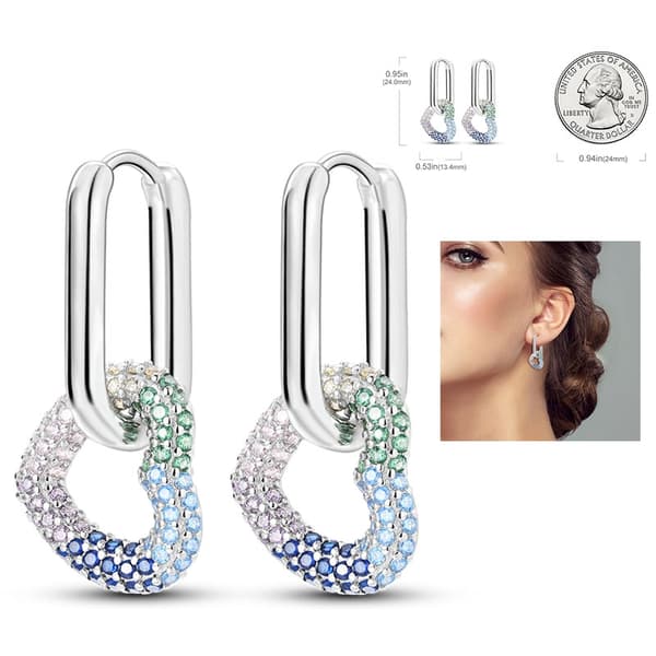 925 Sølv Hoop Øreringe Til Kvinde Pendientes Zirkon Hjerteform Stjerne Eardrop Originale Øreringe Modesmykker