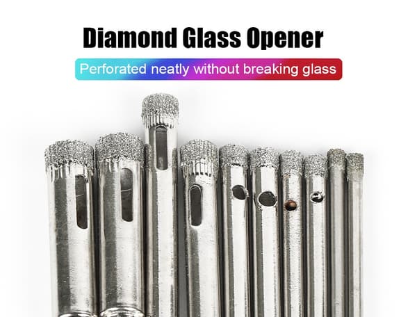 Diamantbelagte boretilbehør Bits Hulsav Glas Granit Skærer Åbner Bits Glas Hulåbner