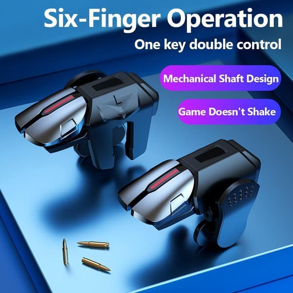 2 stk. mobil gamepad trigger joystick latensfri kontrol til PUBG spil shooter fire-knap controller til iPhone Android telefon