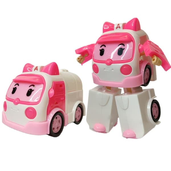 Korea Polis Robocar Amber Roy Haley Action Figur - Transformerende robotlegetøj til børn