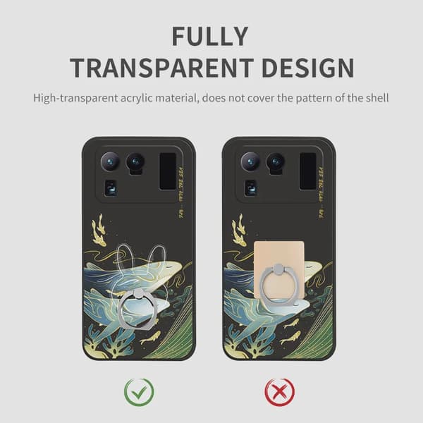 Universal Magnetisk Fingerring Telefonholder Stativ til iPhone 13 Max 8 Transparent
