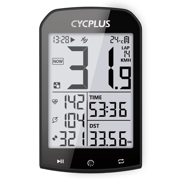 CYCPLUS M1 GPS Cykelcomputer Cykelhastighedsmåler Bluetooth 5.0 ANT+ til Garmin Zwift