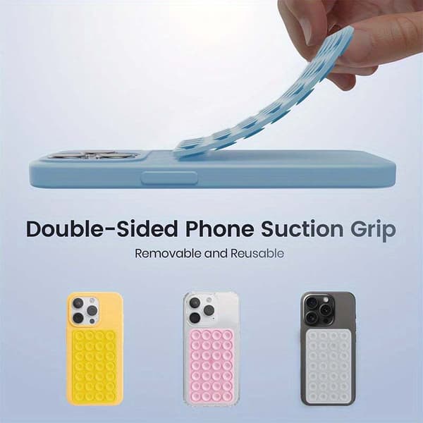 Silikon sugkoppstelefonfäste dubbelsidigt handsfree starkt grepp för iPhone Android