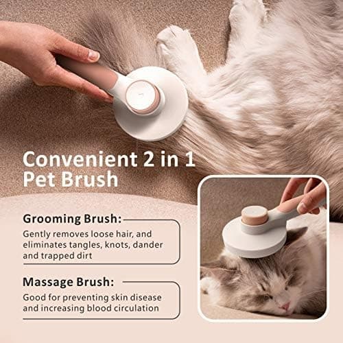 Selvrensende Slicker Brush til hunde og katte fjerner underulden