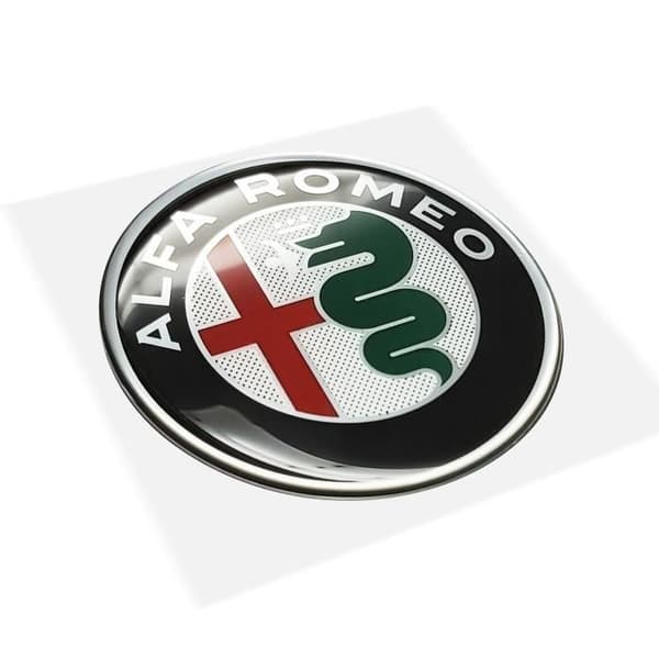 3D Alfa Romeo Logotypdekal, 56 mm