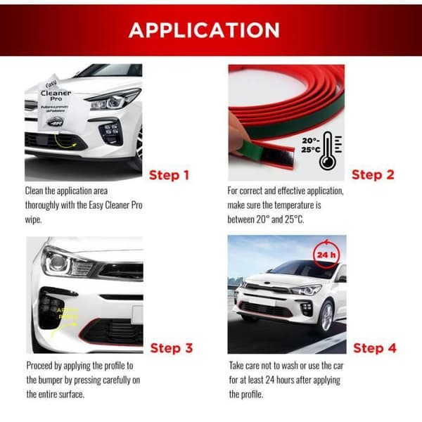 Bakre självhäftande profil för Golf 6 Car, Blå